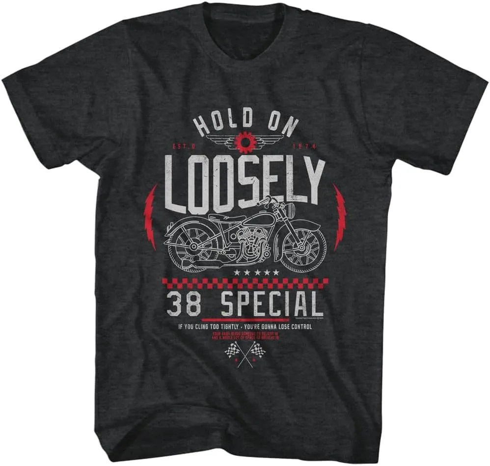 38 Special Hold On Loosely Black Heather Mens Short Sleeve T Shirt Vintage Style Graphic Tees
