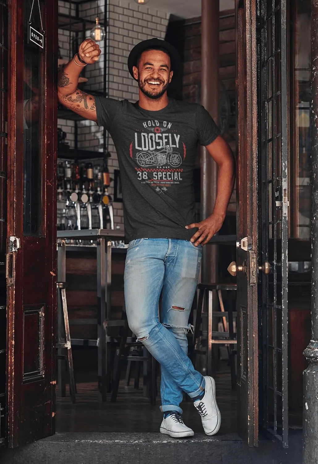 38 Special Hold On Loosely Black Heather Mens Short Sleeve T Shirt Vintage Style Graphic Tees