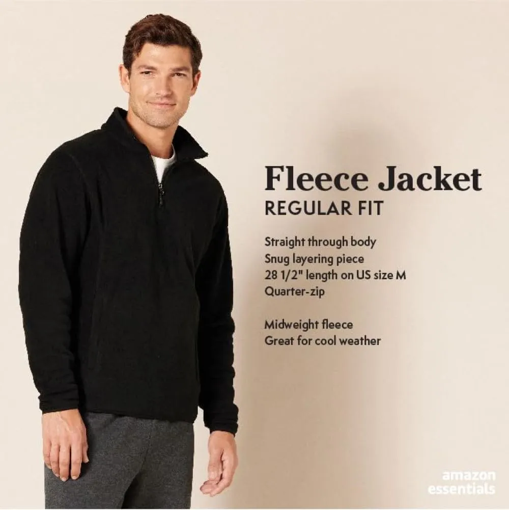 Amazon Essentials Men's Fleece Jacket, 1/4 Zipper Pullover