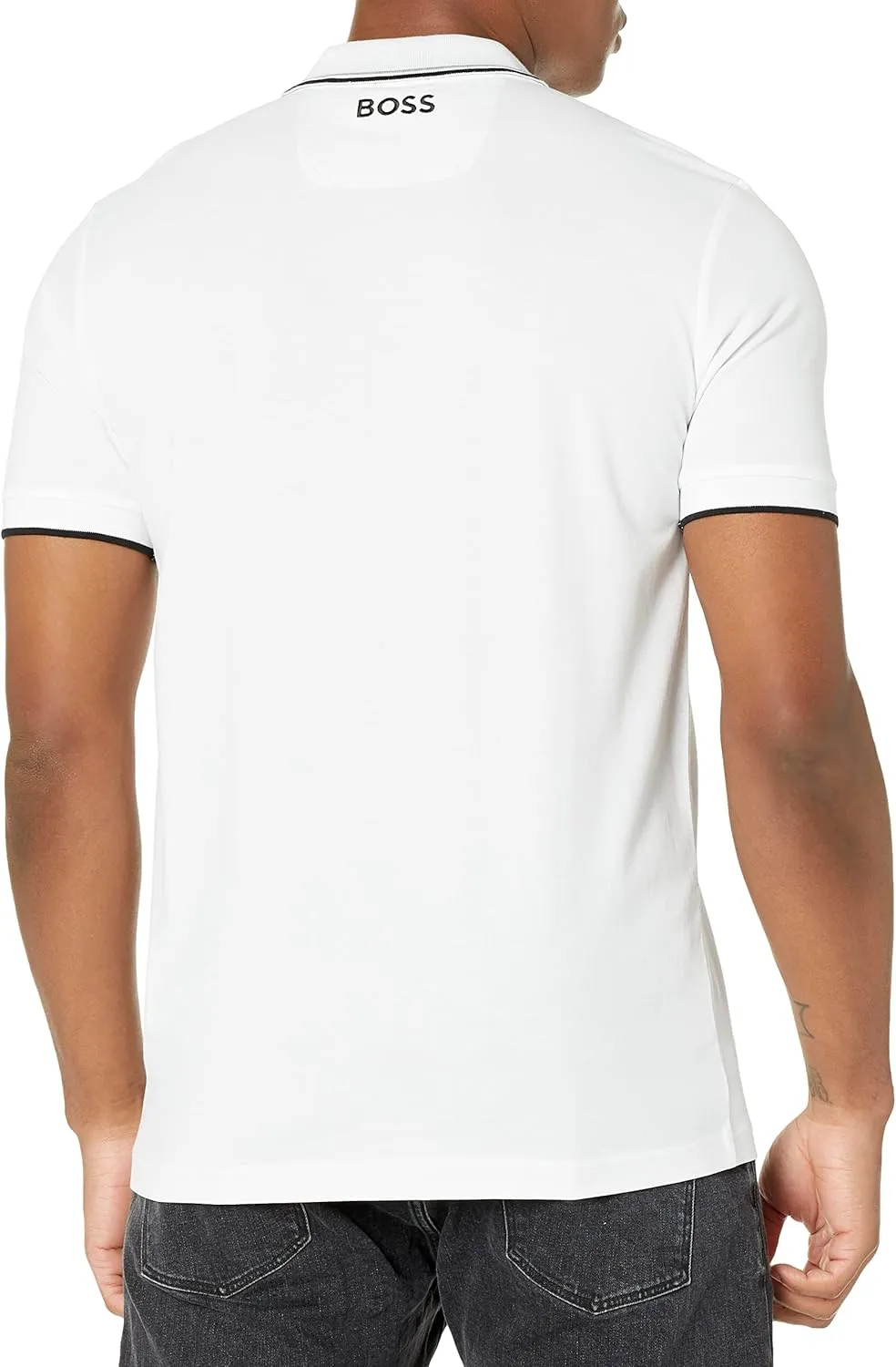 BOSS Men's Paddy Pro Contrast Color Cotton Stretch Polo Shirt