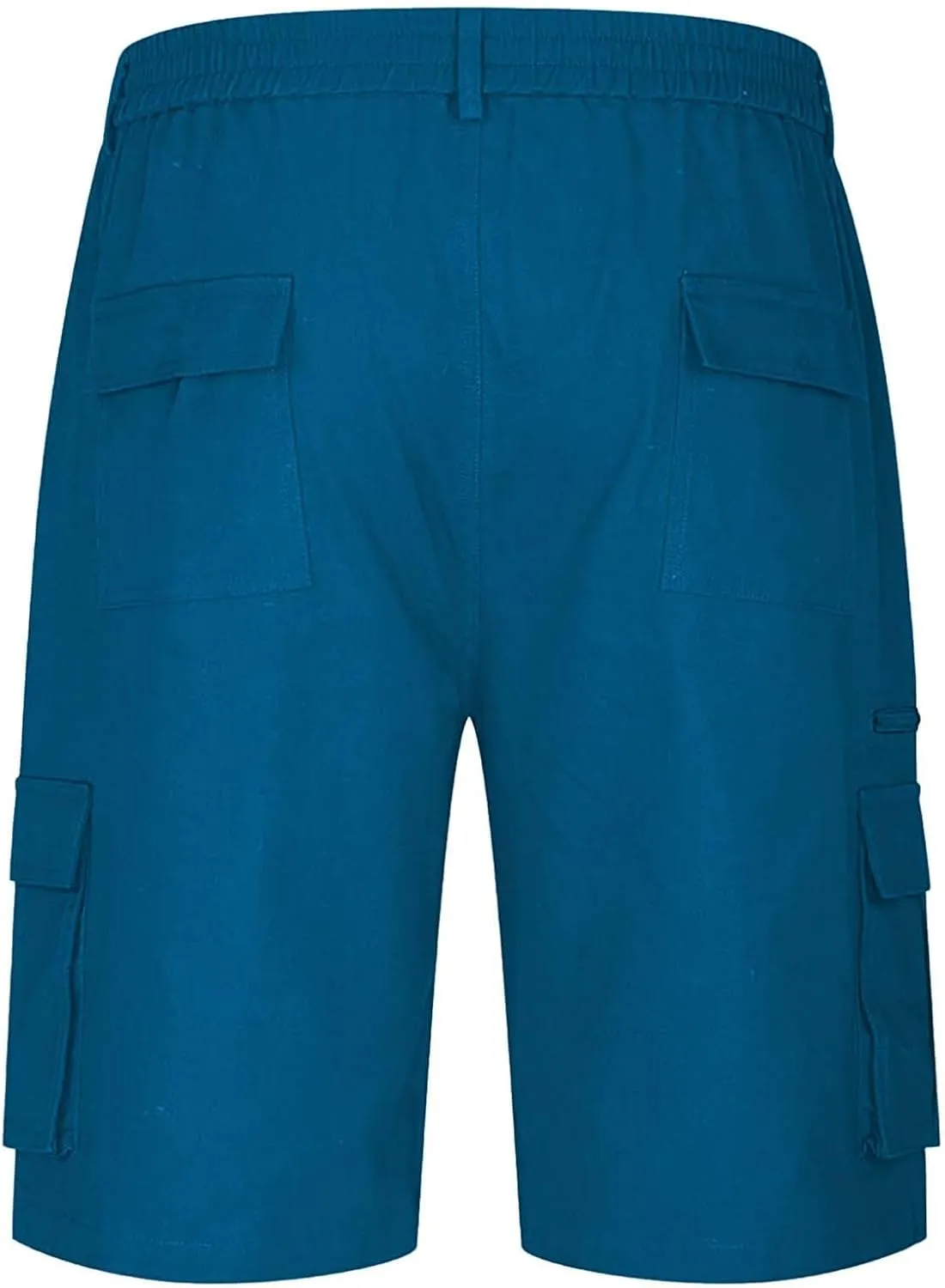 Cargo Shorts for Men Big and Tall Casual Summer Hiking Pants Elastic Waist Knee Length Bermuda Shorts with Pockets