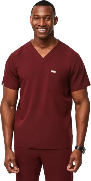 FIGS Leon Scrub Top for Men  3 Pockets, Tailored Fit, Modern V-Neck, 4-Way Stretch, Moisture-Wicking
