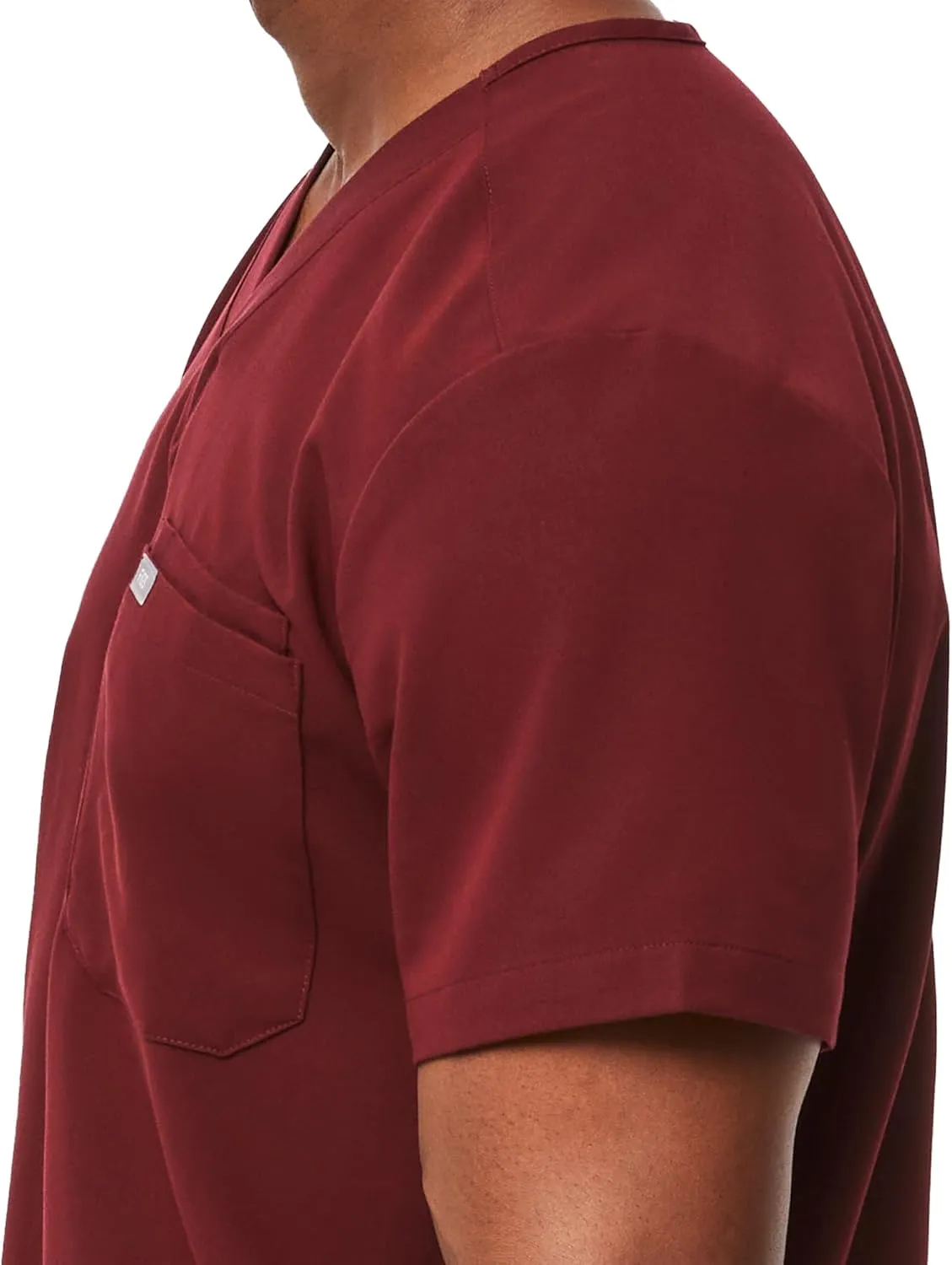 FIGS Leon Scrub Top for Men  3 Pockets, Tailored Fit, Modern V-Neck, 4-Way Stretch, Moisture-Wicking
