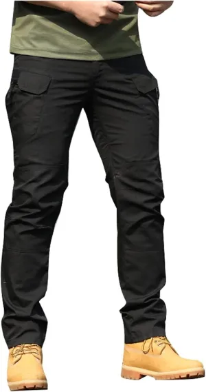 Fxbar Men's Stretch Tactical Pants Breathable Ripstop Cargo Pants Outdoor Lightweight EDC Work Hiking Pants for Men