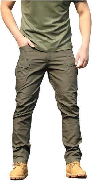 Fxbar Men's Stretch Tactical Pants Breathable Ripstop Cargo Pants Outdoor Lightweight EDC Work Hiking Pants for Men