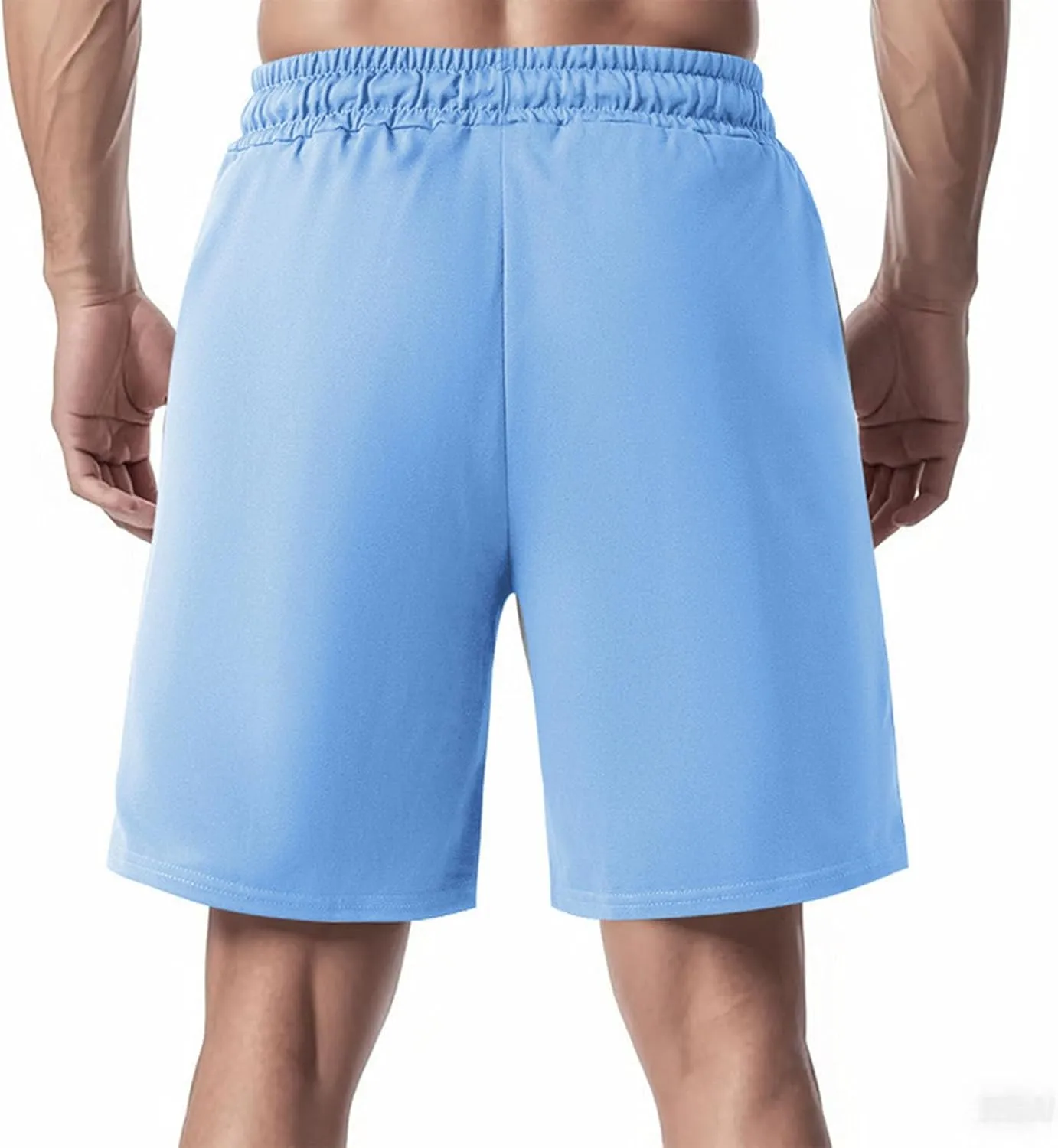 Golf Shorts Men Fashion Patchwork Solid Workout Short Pants Drawstring Elastic Waist Breathable Five Quarter Pants