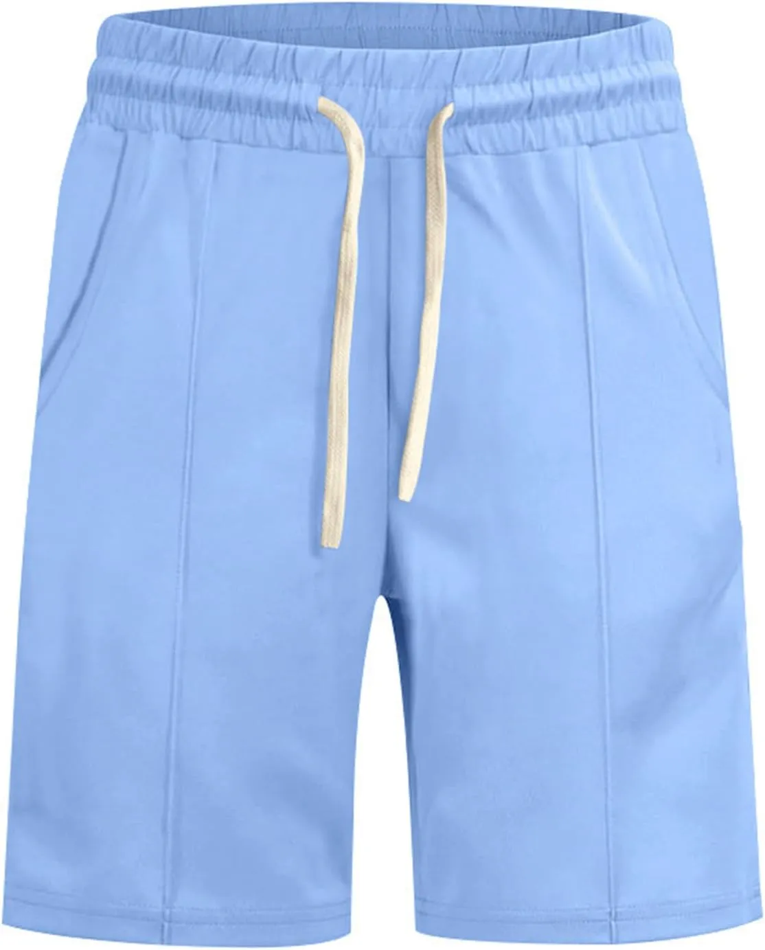 Golf Shorts Men Fashion Patchwork Solid Workout Short Pants Drawstring Elastic Waist Breathable Five Quarter Pants