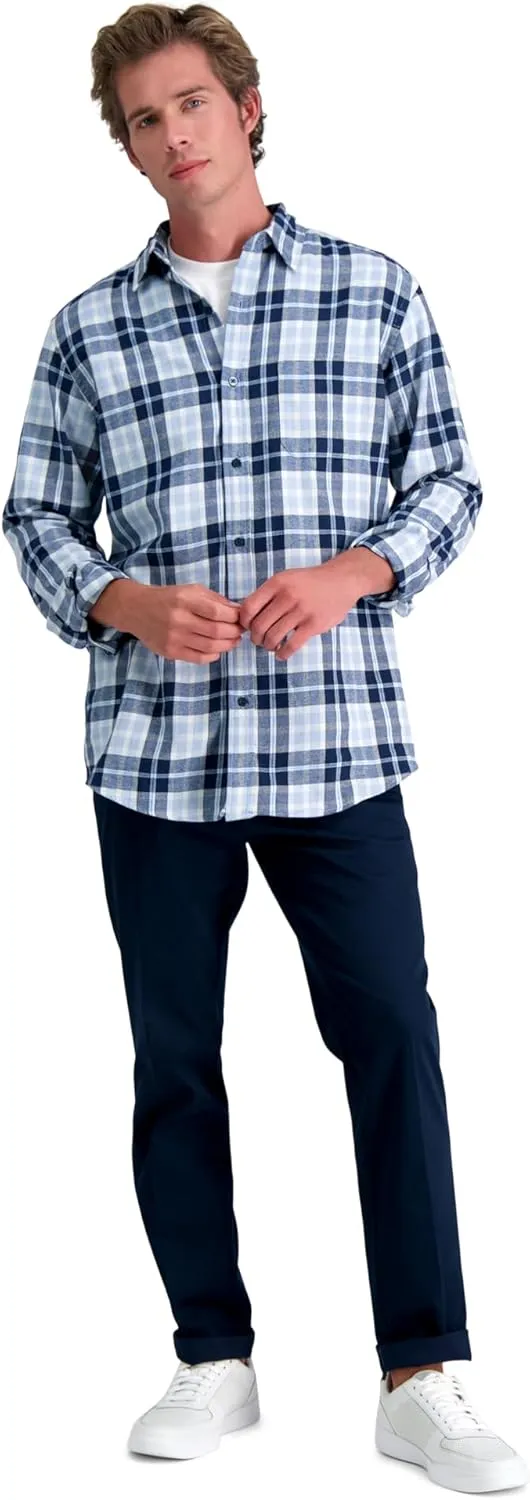 Haggar Men's Classic Plaid Flannel Shirt