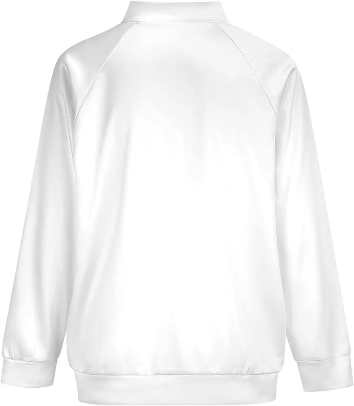 Jackets for Men - White Casual Lightweight Zip Up Bomber Jacket Men Spring Fall Windbreaker