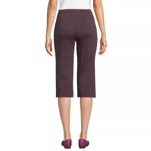 Lands' End Women's Lands' End High Waist Slip On Capris, Blue