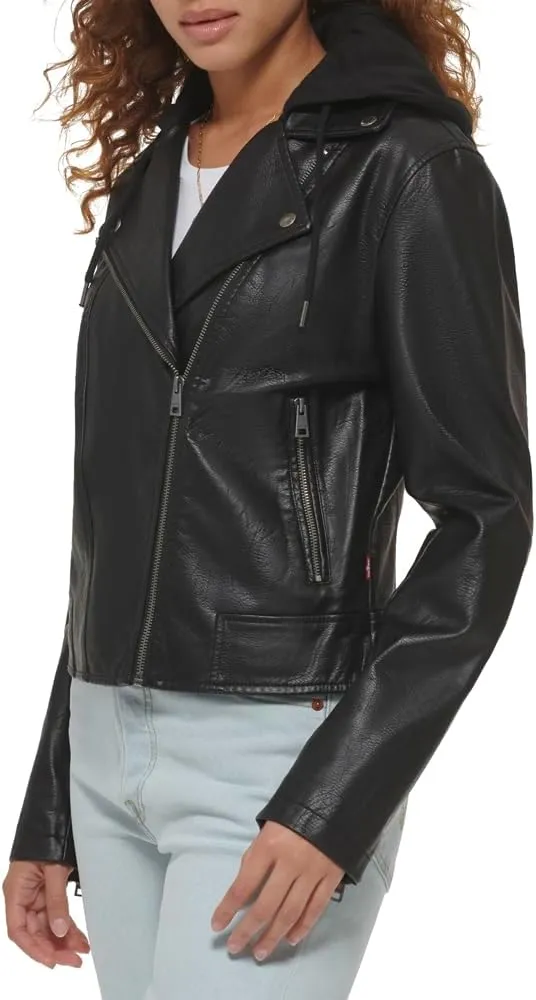 Levi's Women's The Classic Faux Leather Motorcycle Jacket (Regular & Plus Size)