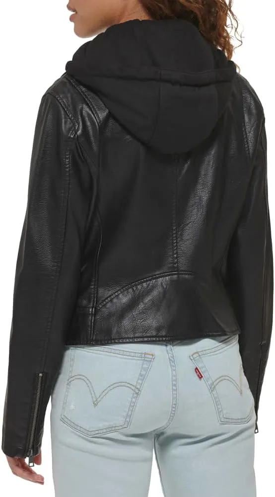 Levi's Women's The Classic Faux Leather Motorcycle Jacket (Regular & Plus Size)