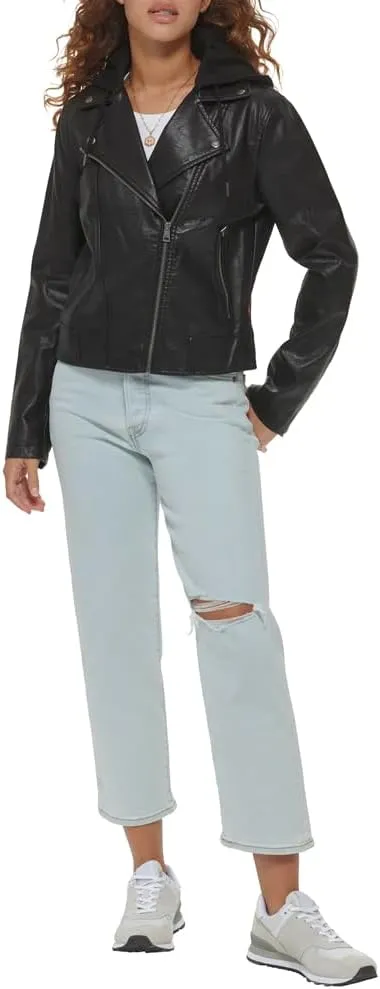 Levi's Women's The Classic Faux Leather Motorcycle Jacket (Regular & Plus Size)