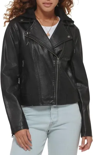 Levi's Women's The Classic Faux Leather Motorcycle Jacket (Regular & Plus Size)
