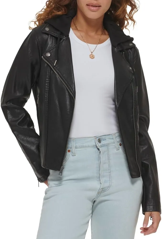 Levi's Women's The Classic Faux Leather Motorcycle Jacket (Regular & Plus Size)