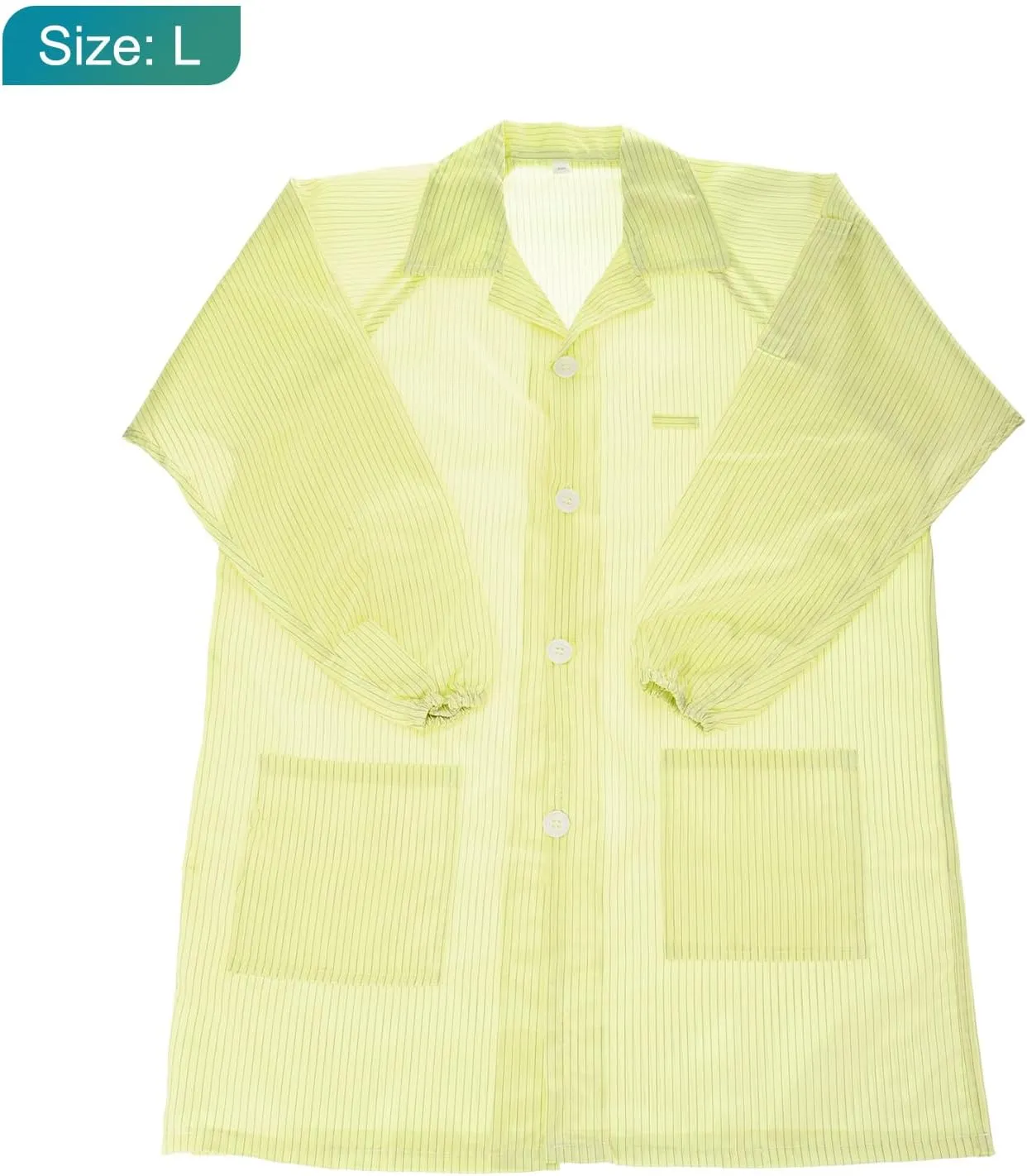 MECCANIXITY ESD Lab Coat Anti Static Clothing Science Jacket with Cuff Lapel Collar Wear Uniform for Men Women