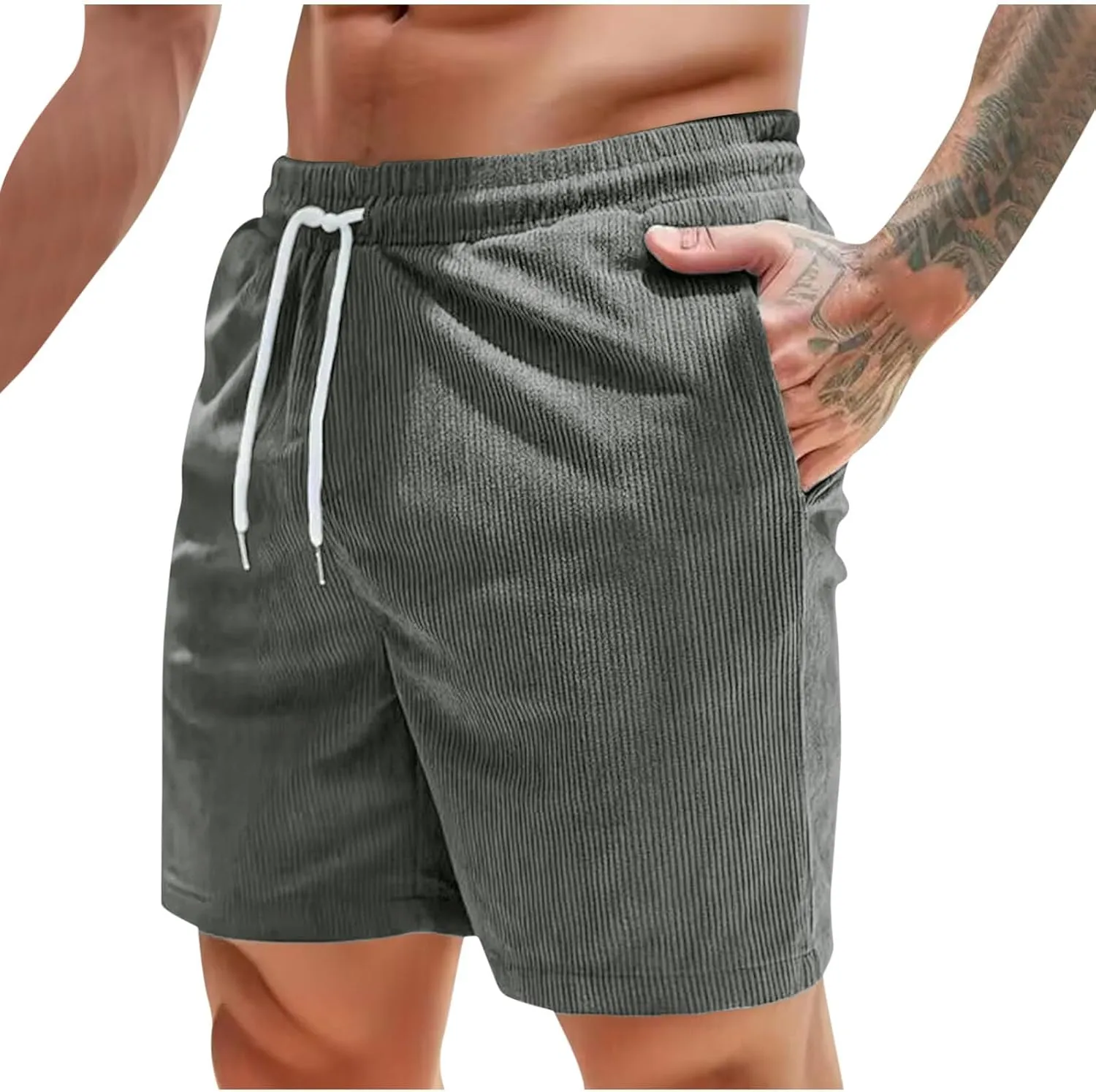 Mens Home Shorts Soft Comfortable Breathable Short Summer Elastic Drawstring Quick-Dry Casual Lounge Short Pant