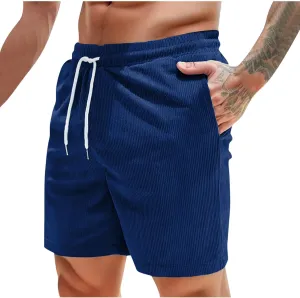 Mens Home Shorts Soft Comfortable Breathable Short Summer Elastic Drawstring Quick-Dry Casual Lounge Short Pant