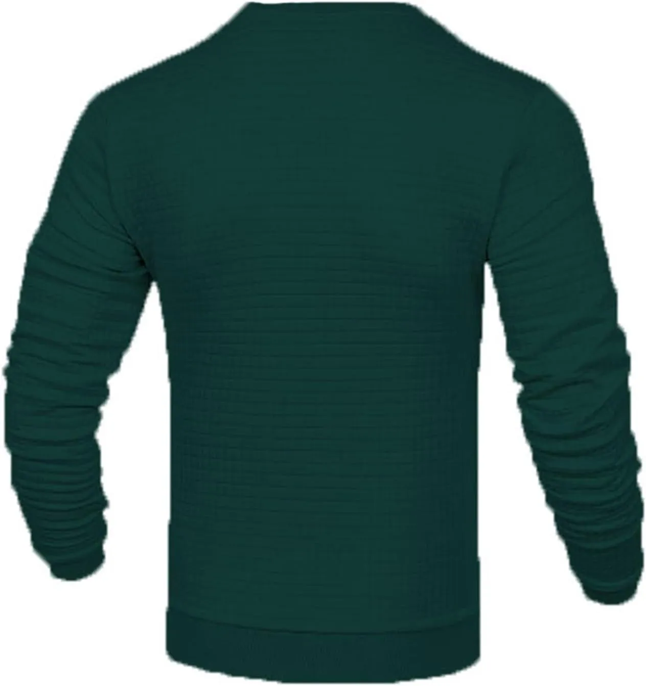 Mens Pullover Sweaters Waffle Knit Crewneck Long Sleeve Dress Sweater Casual Textured Long Sleeve Pullover Shirts