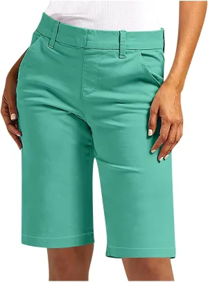 NaRHbrg Womens Bermuda Shorts Casual Summer Loose Athletic Short Lightweight Stretch Shorts Running Comfy Pants with Pockets