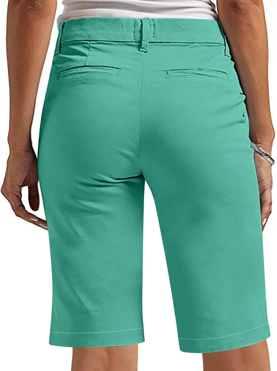 NaRHbrg Womens Bermuda Shorts Casual Summer Loose Athletic Short Lightweight Stretch Shorts Running Comfy Pants with Pockets