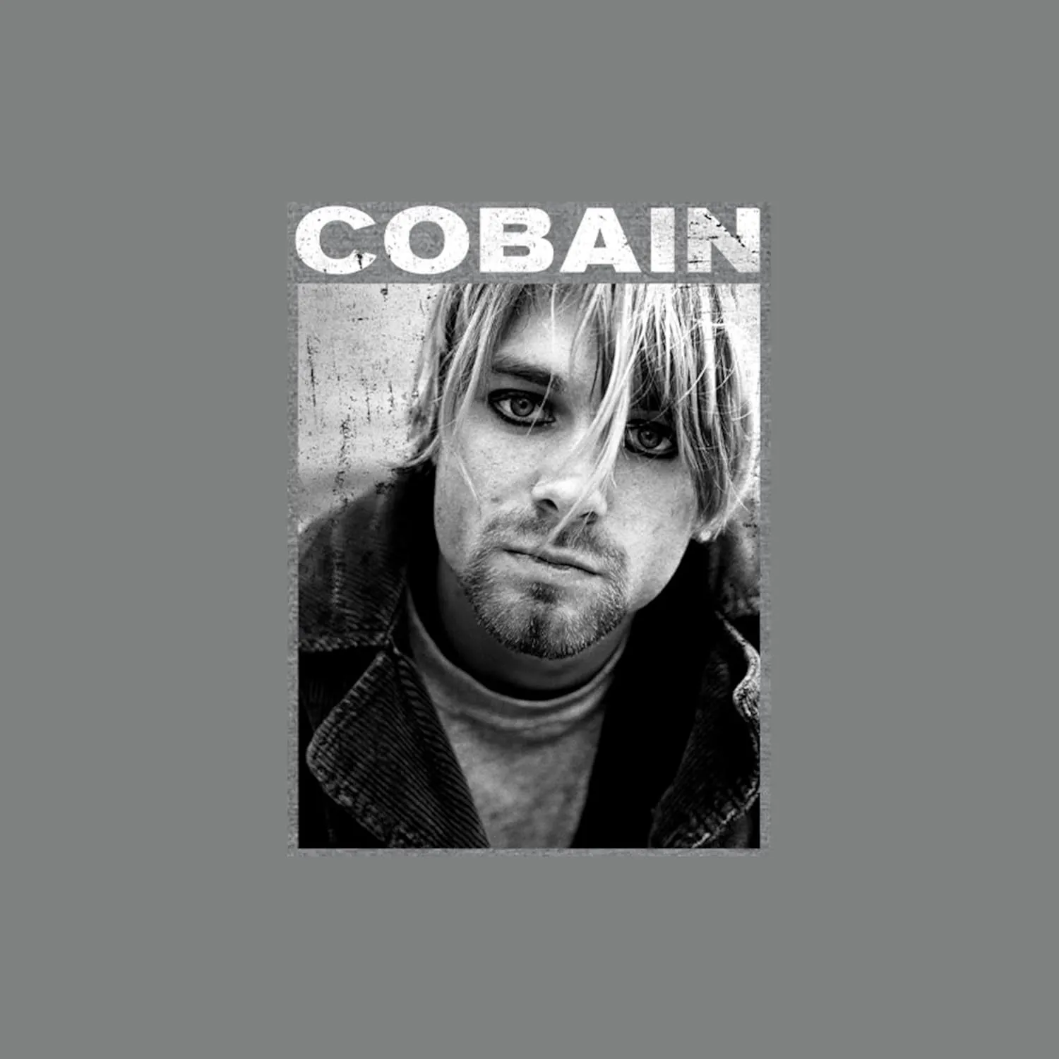 Nirvana Tshirt Kurt Cobain Photo Adult Sport Gray Short Sleeve T Shirt 90s Music Vintage Style Graphic Tees