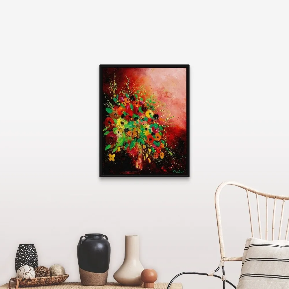 "Bunch 0507" Black Float Frame Canvas Art