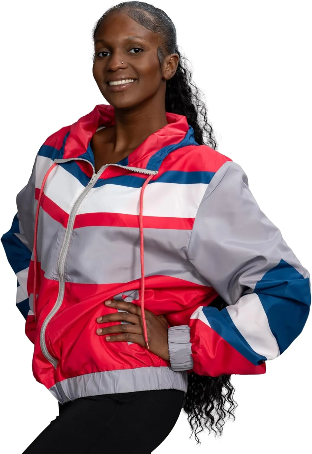 Retro Windbreaker Jacket Lightweight 80s & 90s Colorful Designs