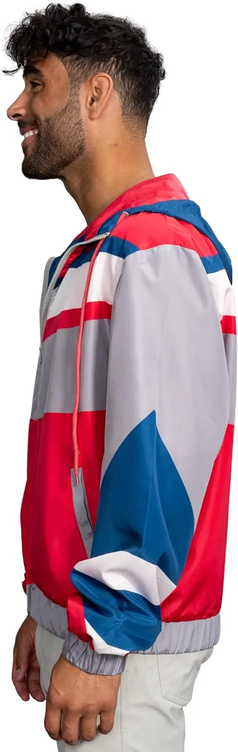 Retro Windbreaker Jacket Lightweight 80s & 90s Colorful Designs