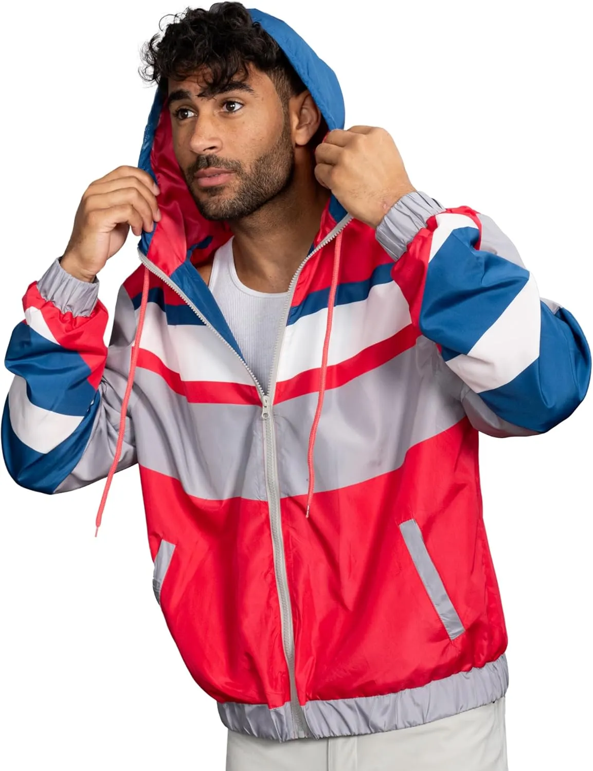 Retro Windbreaker Jacket Lightweight 80s & 90s Colorful Designs