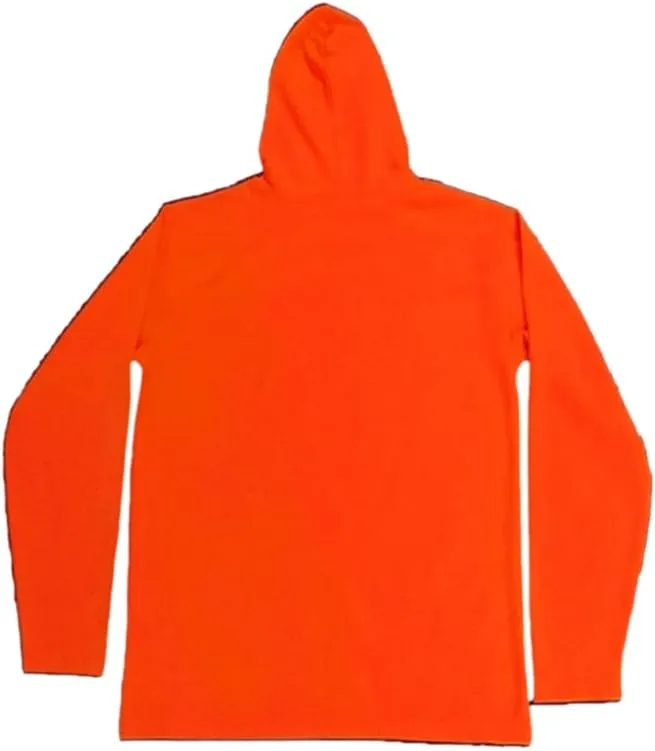 Sun Protection UPF 50  Safety Construction Work T-Shirts, High Visibility Hoodie, Polyester Long Sleeve Hooded