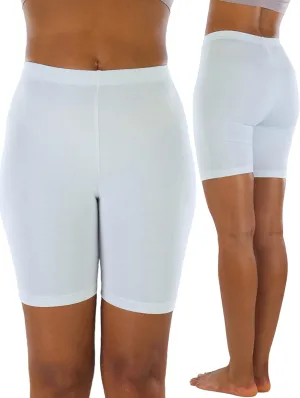 ToBeInStyle Women's Premium Trendy Cotton Biker Shorts