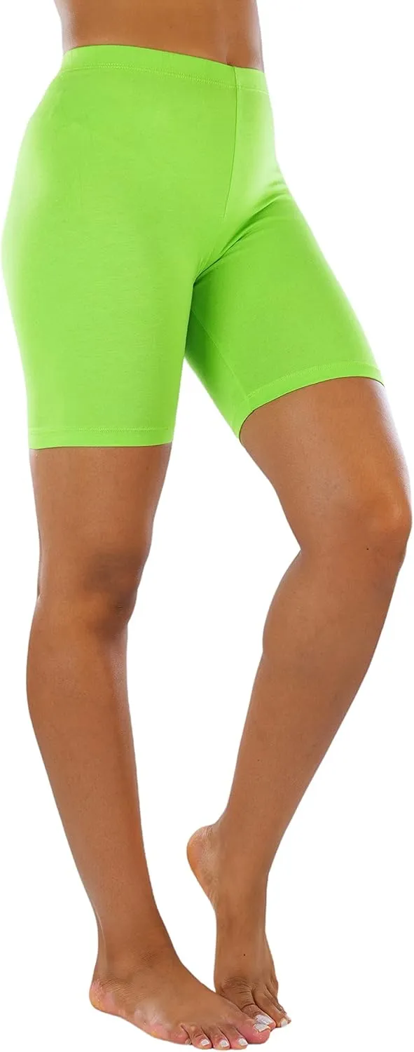 ToBeInStyle Women's Premium Trendy Cotton Biker Shorts
