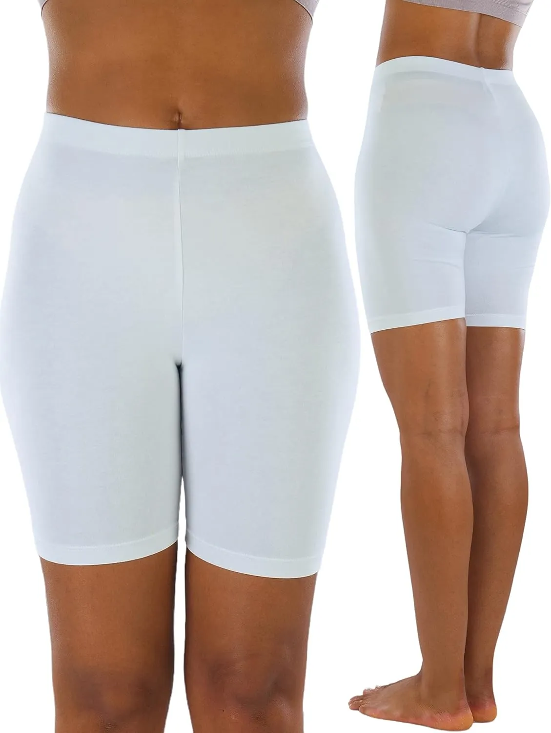 ToBeInStyle Women's Premium Trendy Cotton Biker Shorts