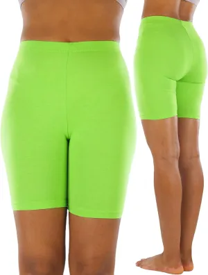 ToBeInStyle Women's Premium Trendy Cotton Biker Shorts