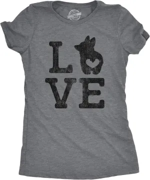 Womens Love Corgi T Shirt Funny Pet Puppy Dog Mom Animal Lover Graphic Tee