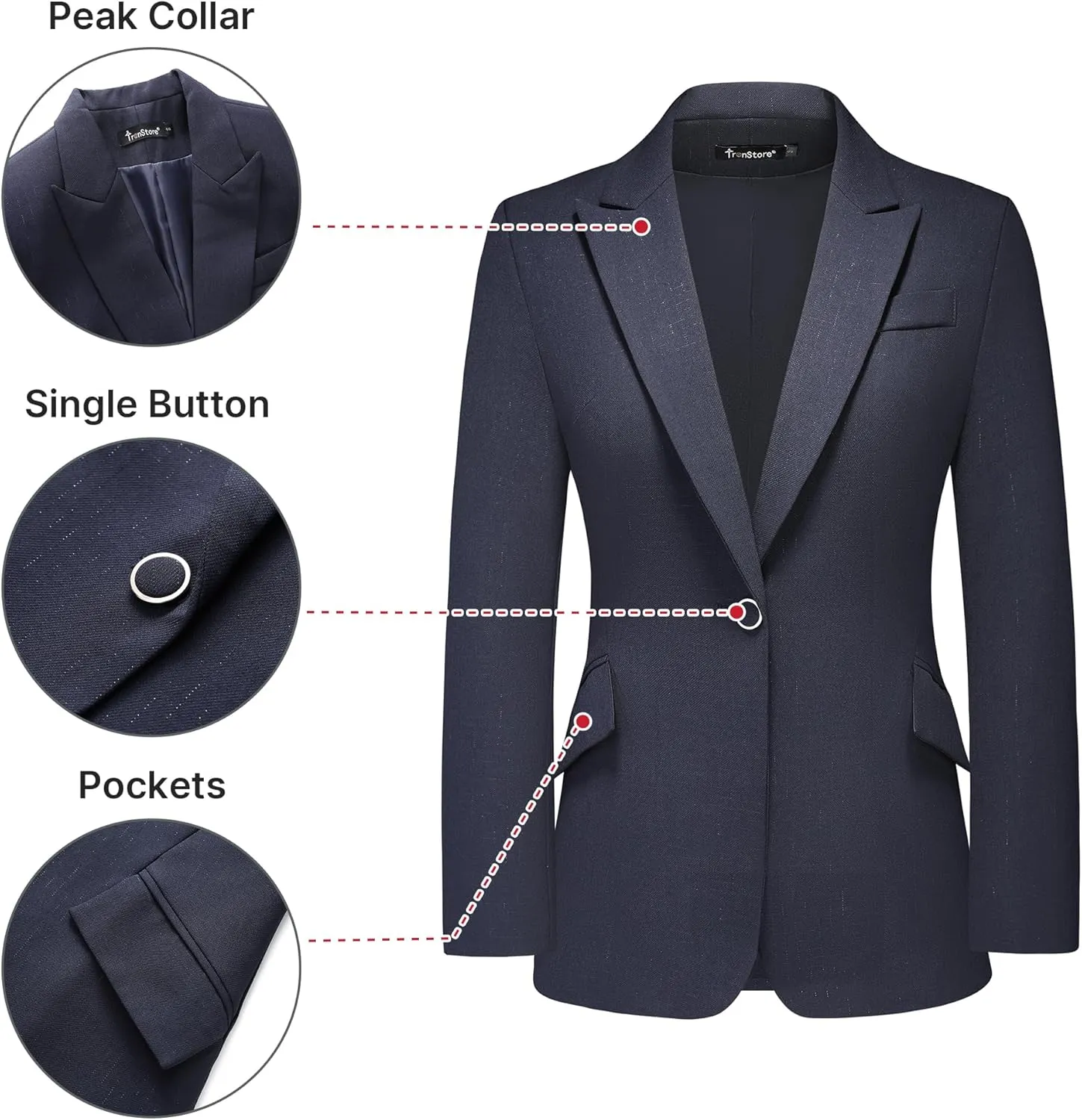 Women's Suit 2 Piece Set Pinstripe Blazer and Bootcut Dressy Pants Set for Work Office Business Outfits
